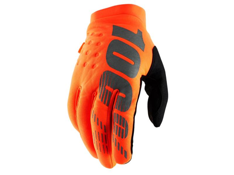 Cyklistické rukavice BRISKER, 100% (fluo oranžová)